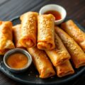 Loempia met honinggamba’s