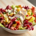 Lollo-salade met kalkoen en druiven