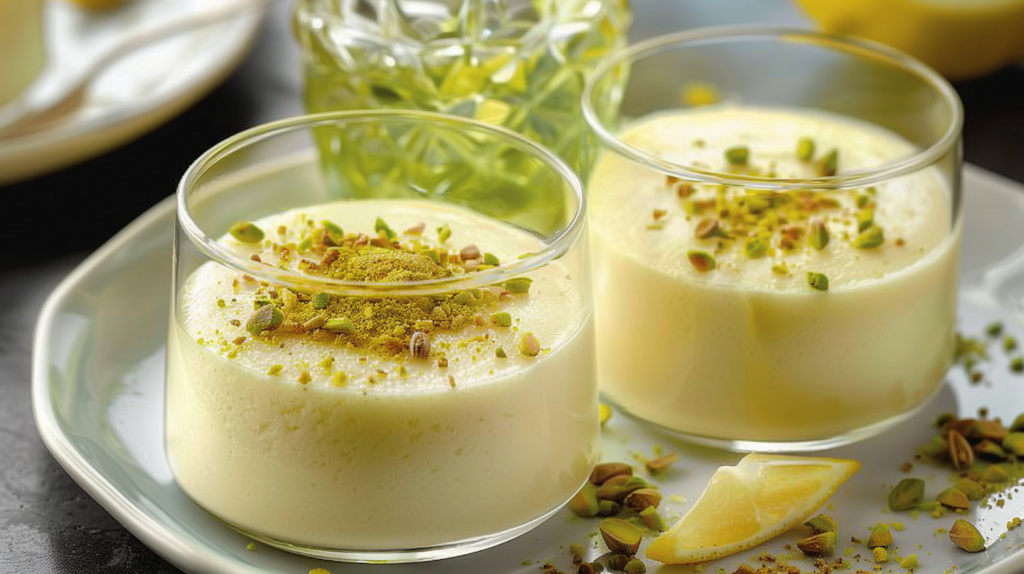 Luchtig dessert van limoncello-mousse
