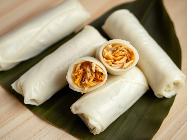 Lumper Indonesische gevulde rijst rol
