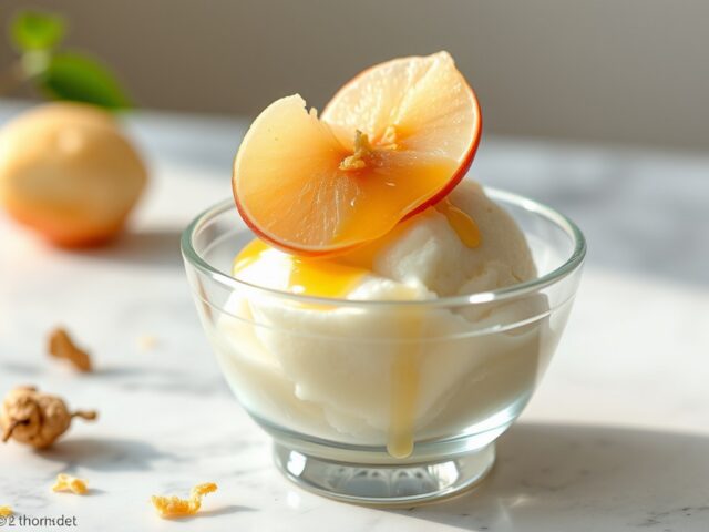 Lychee-ijs met verse gember