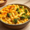 Macaroni and cheese met broccoli
