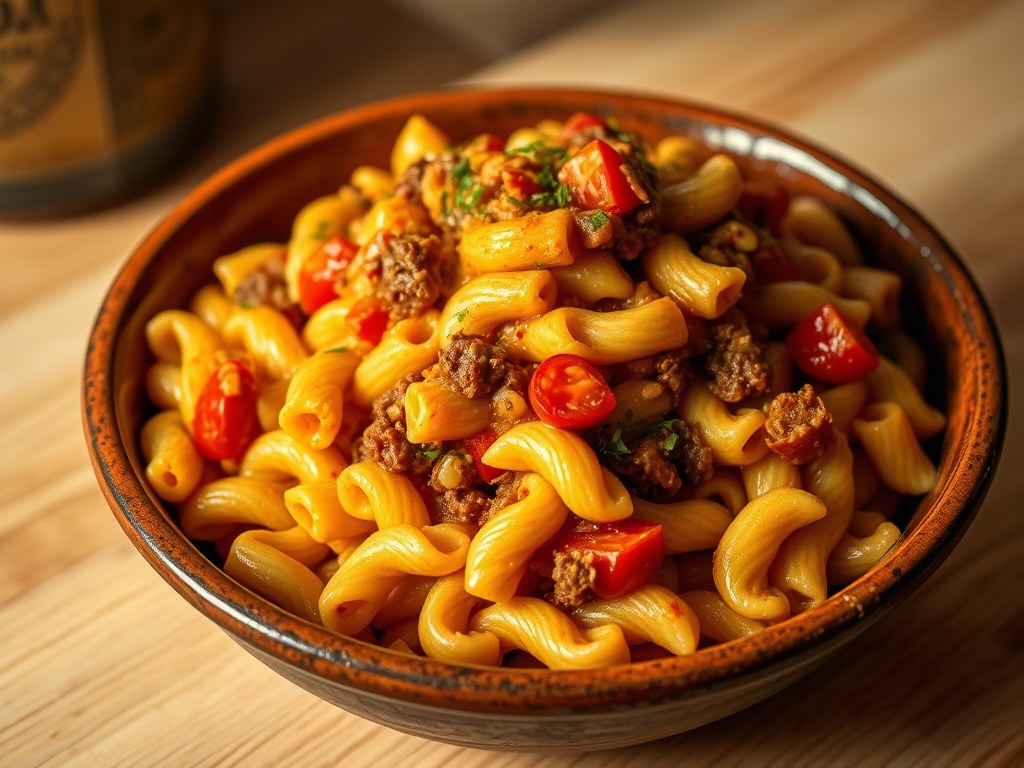Macaroni di Gério, AI-gegenereerde illustratie