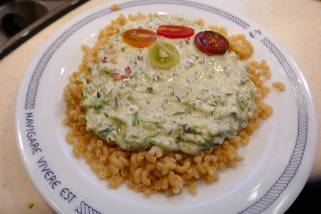 Macaroni met boursin kaassaus