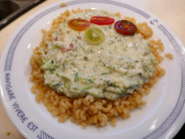 Macaroni met boursin kaassaus