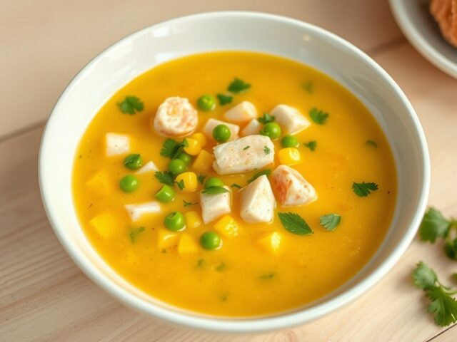 Mais Soep met Krab