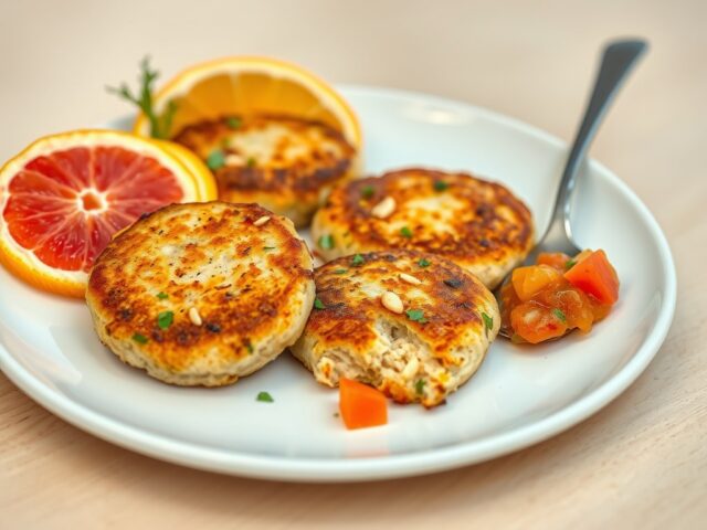 Makreelkoekjes met een pittige citruschutney