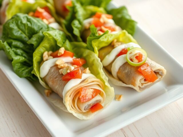 Makreelrolletjes met mihoen en cashewnoten in ijsb