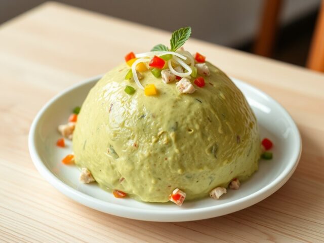 Makreelsalade met een groen jasje