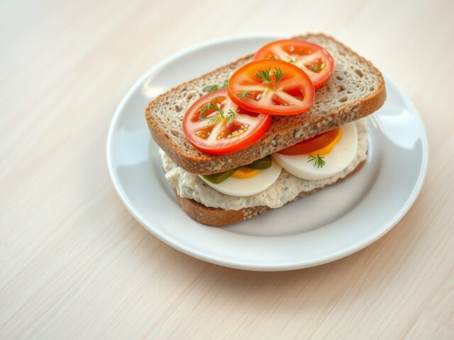 Makreelsandwich met ei