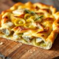 Makreeltaart met prei