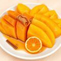 Mango met sinaasappelstroop