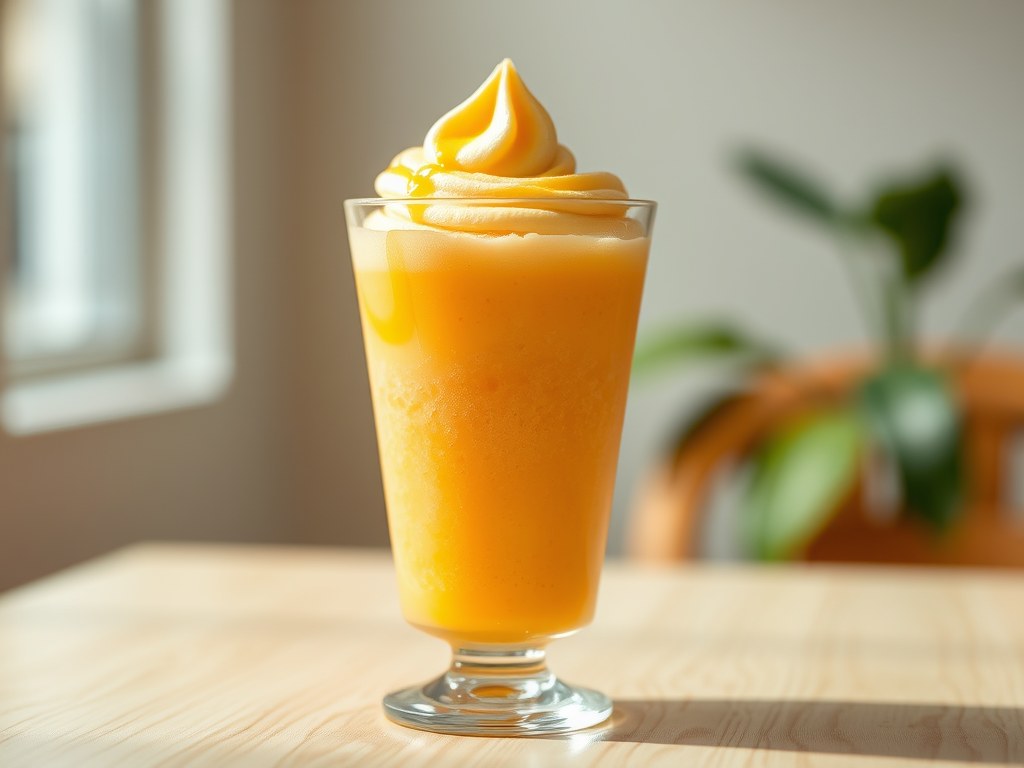Mango spoom, AI-gegenereerde illustratie