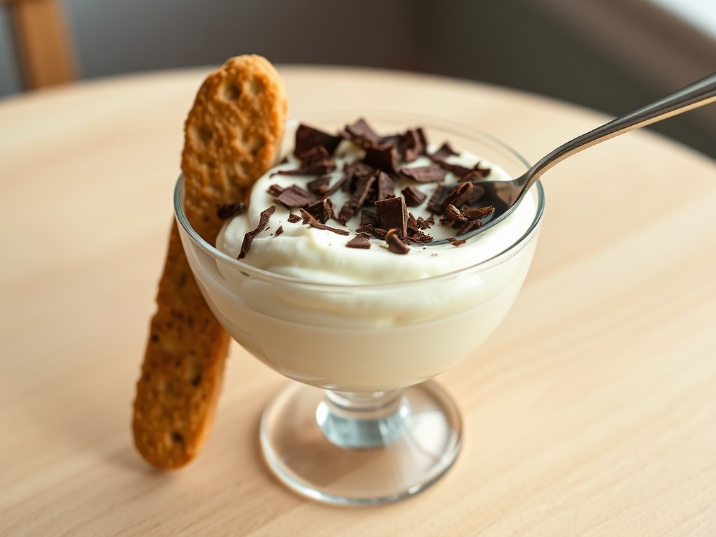 Mascarpone met Vin Santo, AI-gegenereerde illustratie