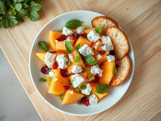 Meloen met fourme d’Ambert