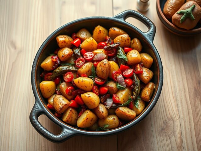 Mexicaanse aardappelschotel