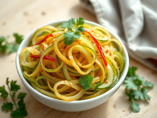 Mijn licht pittige Oosterse komkommersalade