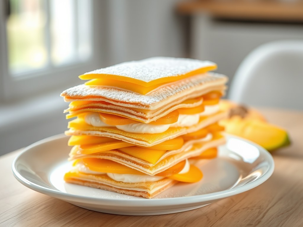 Millefeuille., AI-gegenereerde illustratie