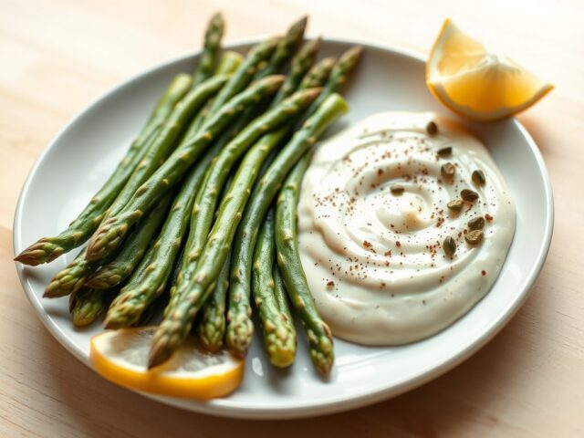 Mini-asperges met ansjovismayonaise