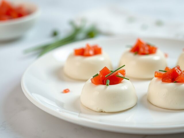 Mini bavarois van geitenkaas