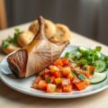 Mini-beenham met tomatensalsa