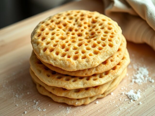 Mini-beghrir Marokkaanse pannenkoek met gaatjes
