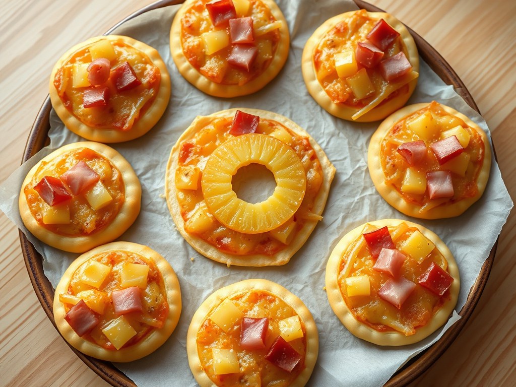 Mini pizza voor kinderen, AI-gegenereerde illustratie