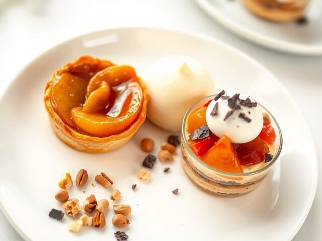 Mini tarte tatin, hemelse liefde en vanille-ijs