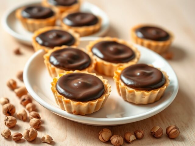 Minihazelnoot-chocoladetaartjes