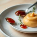 Mousse van sinaasappel met rode sjalottenmarmelade
