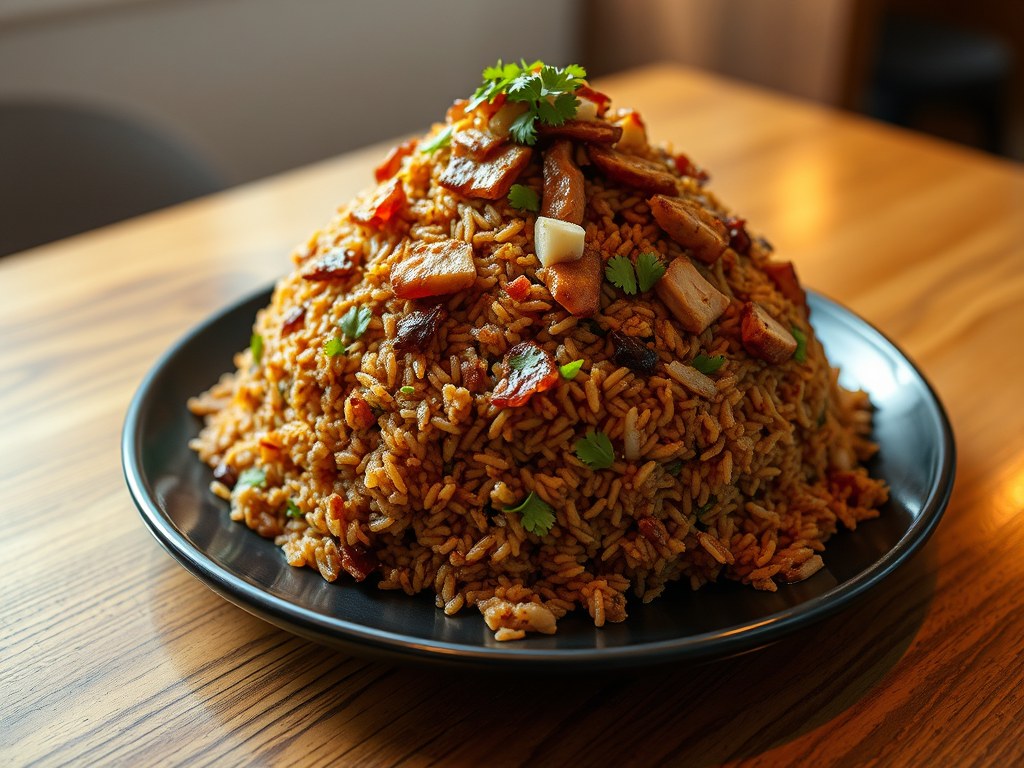Nasi goreng, AI-gegenereerde illustratie