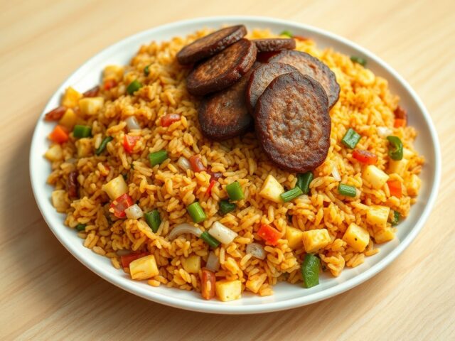 Nasi met frikandel