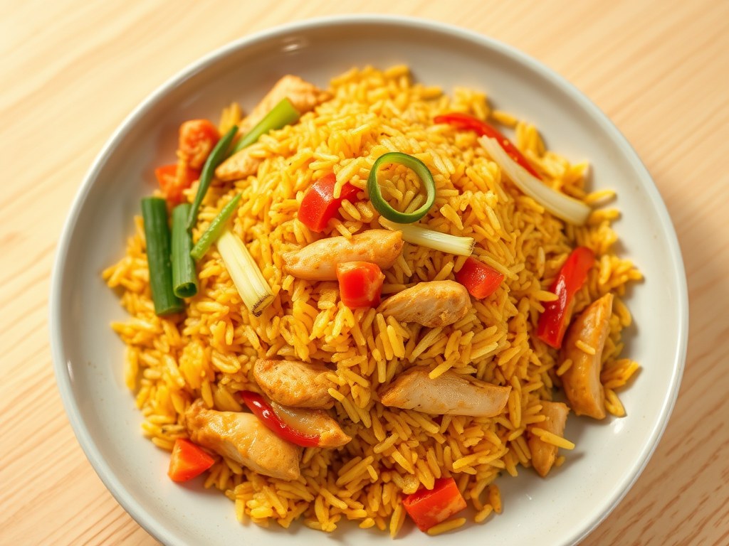 Nasi met Kipfilet, AI-gegenereerde illustratie