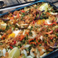 Nasi uit de oven met paksoi en tuinerwtjes