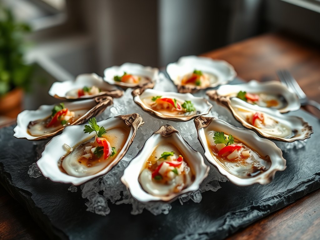 Oesters met Dressing, AI-gegenereerde illustratie