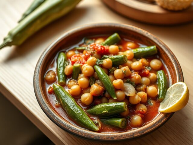 Okra’s met Ui en Tomaat