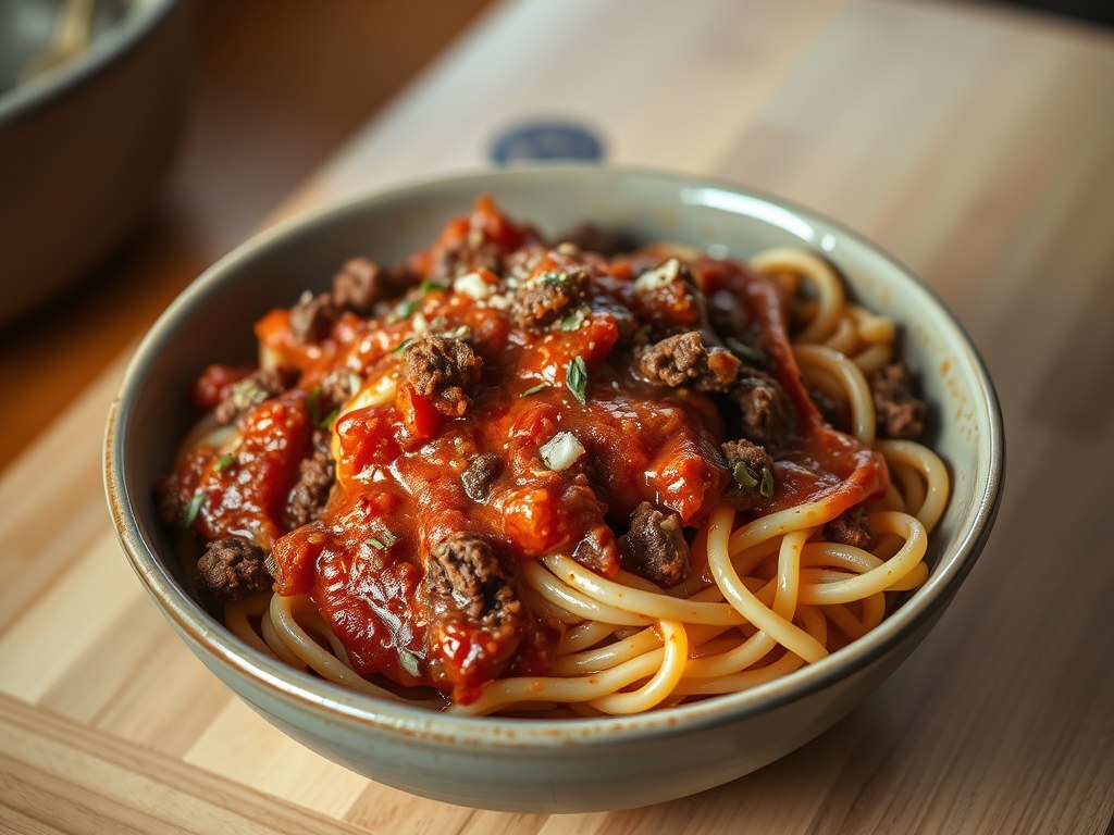 Oma’s pastasaus ofwel, AI-gegenereerde illustratie
