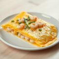 Omelet met garnalen en Chinese bieslook