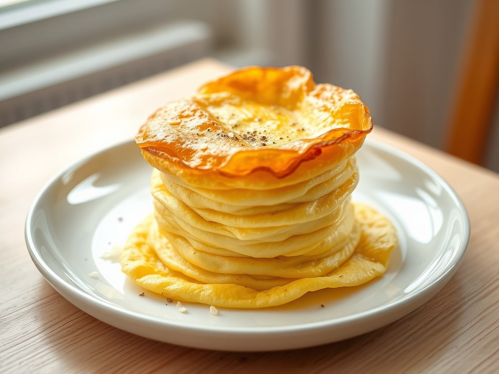 Omelet Soufflé, AI-gegenereerde illustratie