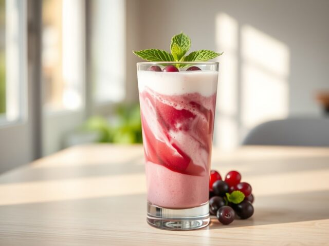 Ontbijtcocktail met besjes