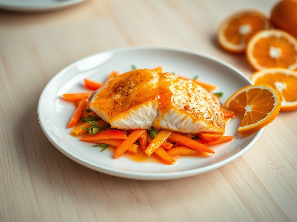 Oranje zalm, AI-gegenereerde illustratie