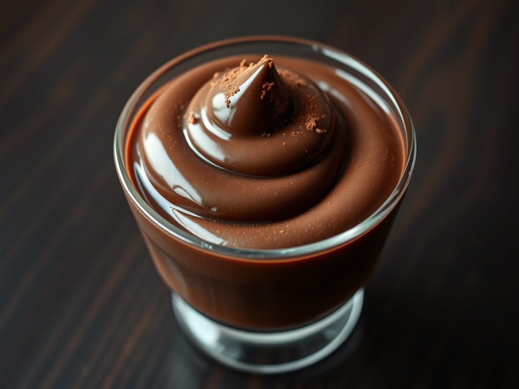 Orgasme van chocolade, AI-gegenereerde illustratie