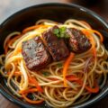 Ossenhaaspuntjes met roerbakmie
