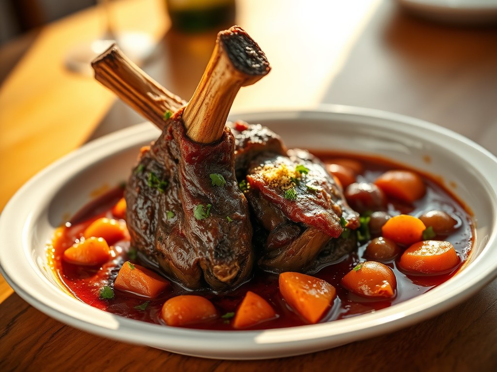 Ossobuco alla milanese, AI-gegenereerde illustratie