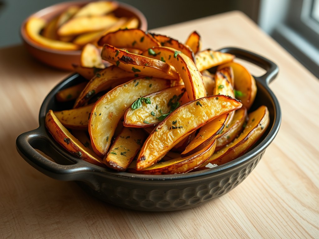 Oven aardappelen, AI-gegenereerde illustratie