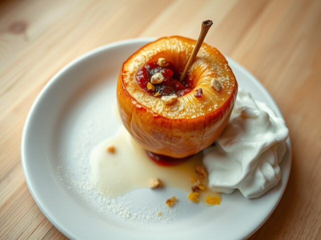 Ovenappels met yoghurtsaus