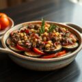 Ovenschotel met aubergine en tomaat