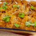 Ovenschotel met gehakt, groente en aardappelwedges