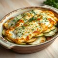 Ovenschotel met schol, courgette en rösti
