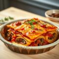 Ovenschotel pittig gekruide aardappel-lasagna